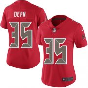 Wholesale Cheap Nike Buccaneers #35 Jamel Dean Red Women's Stitched NFL Limited Rush Jersey