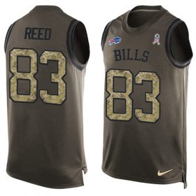 Wholesale Cheap Nike Bills #83 Andre Reed Green Men\'s Stitched NFL Limited Salute To Service Tank Top Jersey