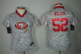 Wholesale Cheap Nike 49ers #52 Patrick Willis Zebra Women\'s Stitched NFL Elite Jersey