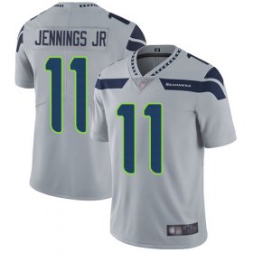 Wholesale Cheap Nike Seahawks #11 Gary Jennings Jr. Grey Alternate Men\'s Stitched NFL Vapor Untouchable Limited Jersey