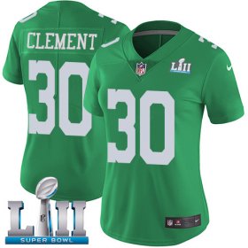 Wholesale Cheap Nike Eagles #30 Corey Clement Green Super Bowl LII Women\'s Stitched NFL Limited Rush Jersey