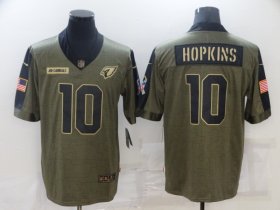 Wholesale Cheap Men\'s Arizona Cardinals #10 DeAndre Hopkins Nike Olive 2021 Salute To Service Limited Player Jersey