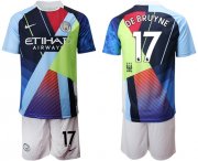 Wholesale Cheap Manchester City #17 De Bruyne Nike Cooperation 6th Anniversary Celebration Soccer Club Jersey