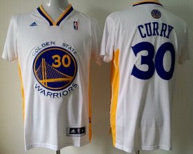 Wholesale Cheap Golden State Warriors #30 Stephen Curry Revolution 30 Swingman White Short-Sleeved Jersey