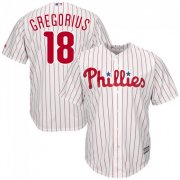Wholesale Cheap Phillies #18 Didi Gregorius White(Red Strip) New Cool Base Stitched MLB Jersey