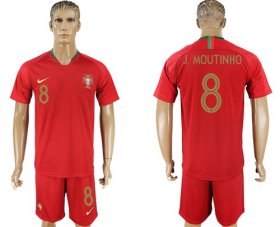 Wholesale Cheap Portugal #8 J.Moutinho Home Soccer Country Jersey