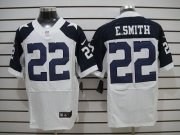 Wholesale Cheap Nike Cowboys #22 Emmitt Smith White Thanksgiving Throwback Men's Stitched NFL Elite Jersey
