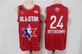 Wholesale Cheap Men\'s Atlanta Hawks #24 Trae Young Red Jordan Brand 2020 All-Star Game Swingman Stitched NBA Jersey