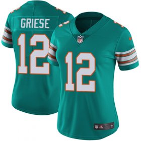 Wholesale Cheap Nike Dolphins #12 Bob Griese Aqua Green Alternate Women\'s Stitched NFL Vapor Untouchable Limited Jersey