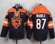 Wholesale Cheap Nike Bears #87 Tom Waddle Navy Blue Player Pullover NFL Hoodie