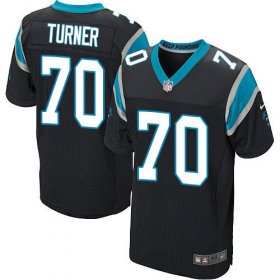 Wholesale Cheap Nike Panthers #70 Trai Turner Black Team Color Men\'s Stitched NFL Elite Jersey