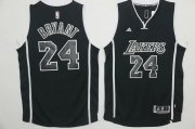 Wholesale Cheap Men's Los Angeles Lakers #24 Kobe Bryant Black With Black Stitched NBA Adidas Revolution 30 Swingman Jersey