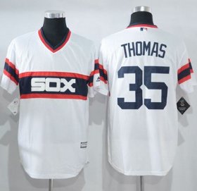 Wholesale Cheap White Sox #35 Frank Thomas White New Cool Base Alternate Home Stitched MLB Jersey