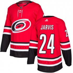 Wholesale Cheap Men\'s Carolina Hurricanes #24 Seth Jarvis Red Stitched Jersey