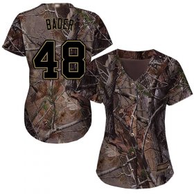Wholesale Cheap Cardinals #48 Harrison Bader Camo Realtree Collection Cool Base Women\'s Stitched MLB Jersey