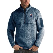 Wholesale Cheap Edmonton Oilers Antigua Fortune Quarter-Zip Pullover Jacket Royal