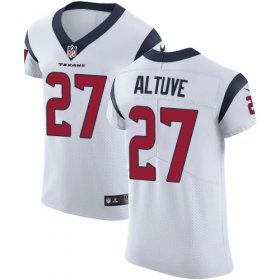 Wholesale Cheap Nike Texans #27 Jose Altuve White Men\'s Stitched NFL Vapor Untouchable Elite Jersey