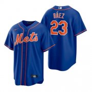 Wholesale Cheap Men's New York Mets #23 Javier Baez Royal Replica Alternate Nike Jersey