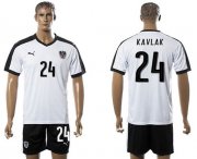 Wholesale Cheap Austria #24 Kavlak White Away Soccer Country Jersey