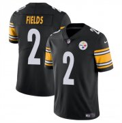 Cheap Men's Pittsburgh Steelers #2 Justin Fields Black Vapor Untouchable Limited Football Stitched Jersey