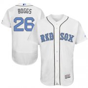 Wholesale Cheap Red Sox #26 Wade Boggs White Flexbase Authentic Collection Father's Day Stitched MLB Jersey