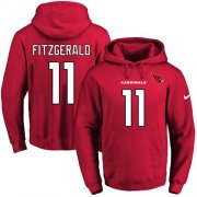 Wholesale Cheap Nike Cardinals #11 Larry Fitzgerald Red Name & Number Pullover NFL Hoodie