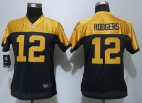 Wholesale Cheap Nike Packers #12 Aaron Rodgers Navy Blue Alternate Women\'s Stitched NFL New Limited Jersey