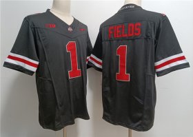 Men\'s Ohio State Buckeyes #1 Justin Fields Black 2023 F.U.S.E. Limited Stitched Jersey