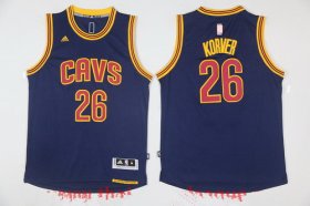 Wholesale Cheap Men\'s Cleveland Cavaliers #26 Kyle Korver Navy Blue adidas Revolution 30 Swingman Stitched NBA Jersey