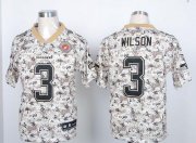 Wholesale Cheap Nike Seahawks #3 Russell Wilson Camo USMC Men's Stitched NFL Elite Jersey