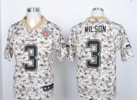 Wholesale Cheap Nike Seahawks #3 Russell Wilson Camo USMC Men\'s Stitched NFL Elite Jersey