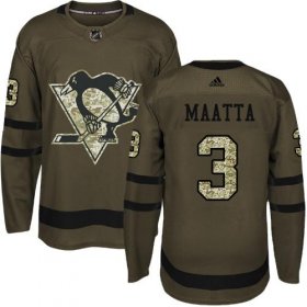 Wholesale Cheap Adidas Penguins #3 Olli Maatta Green Salute to Service Stitched NHL Jersey