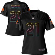 Wholesale Cheap Nike Browns #21 Denzel Ward Black Women's NFL Fashion Game Jersey