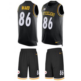 Wholesale Cheap Nike Steelers #86 Hines Ward Black Team Color Men\'s Stitched NFL Limited Tank Top Suit Jersey