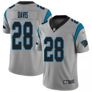 Wholesale Cheap Nike Panthers #28 Mike Davis Silver Men's Stitched NFL Limited Inverted Legend Jersey