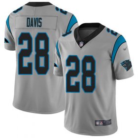 Wholesale Cheap Nike Panthers #28 Mike Davis Silver Men\'s Stitched NFL Limited Inverted Legend Jersey
