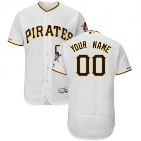 Wholesale Cheap Pittsburgh Pirates Majestic Home Flex Base Authentic Collection Custom Jersey White