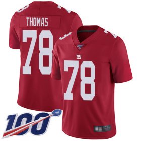 Wholesale Cheap Nike Giants #78 Andrew Thomas Red Men\'s Stitched NFL Limited Inverted Legend 100th Season Jersey