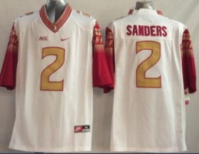 Wholesale Cheap Florida State Seminoles #2 Deion Sanders 2014 White Limited Jersey