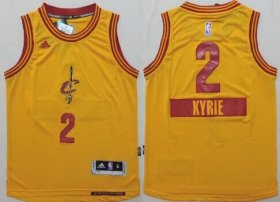Cheap Cleveland Cavaliers #2 Kyrie Irving 2014 Christmas Day Yellow Kids Jersey