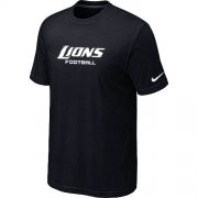 Wholesale Cheap Nike Detroit Lions Sideline Legend Authentic Font Dri-FIT NFL T-Shirt Black