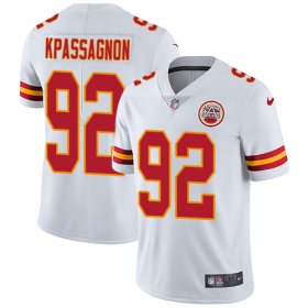 Wholesale Cheap Nike Chiefs #92 Tanoh Kpassagnon White Men\'s Stitched NFL Vapor Untouchable Limited Jersey