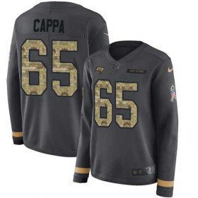 Wholesale Cheap Nike Buccaneers #65 Alex Cappa Anthracite Salute to Service Women\'s Stitched NFL Limited Therma Long Sleeve Jersey
