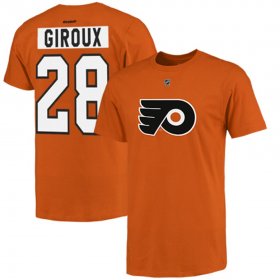 Wholesale Cheap Philadelphia Flyers #28 Claude Giroux Reebok Name and Number Player T-Shirt Orange