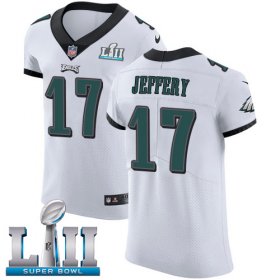 Wholesale Cheap Nike Eagles #17 Alshon Jeffery White Super Bowl LII Men\'s Stitched NFL Vapor Untouchable Elite Jersey