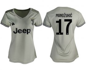 Wholesale Cheap Women\'s Juventus #17 Mandzukic Away Soccer Club Jersey