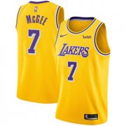 Wholesale Cheap Men's Los Angeles Lakers #7 JaVale McGee Gold Nike NBA Icon Edition Swingman Jersey