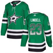 Cheap Adidas Stars #23 Esa Lindell Green Home Authentic Drift Fashion Stitched NHL Jersey