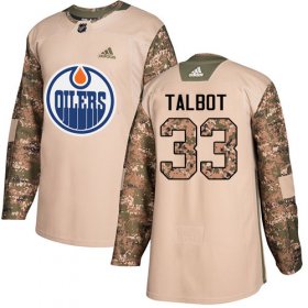 Wholesale Cheap Adidas Oilers #33 Cam Talbot Camo Authentic 2017 Veterans Day Stitched Youth NHL Jersey