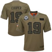 Wholesale Cheap Youth Dallas Cowboys #19 Amari Cooper Nike Camo 2019 Salute to Service Game Jersey